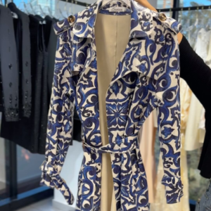 Flores Azul (Gabardina)